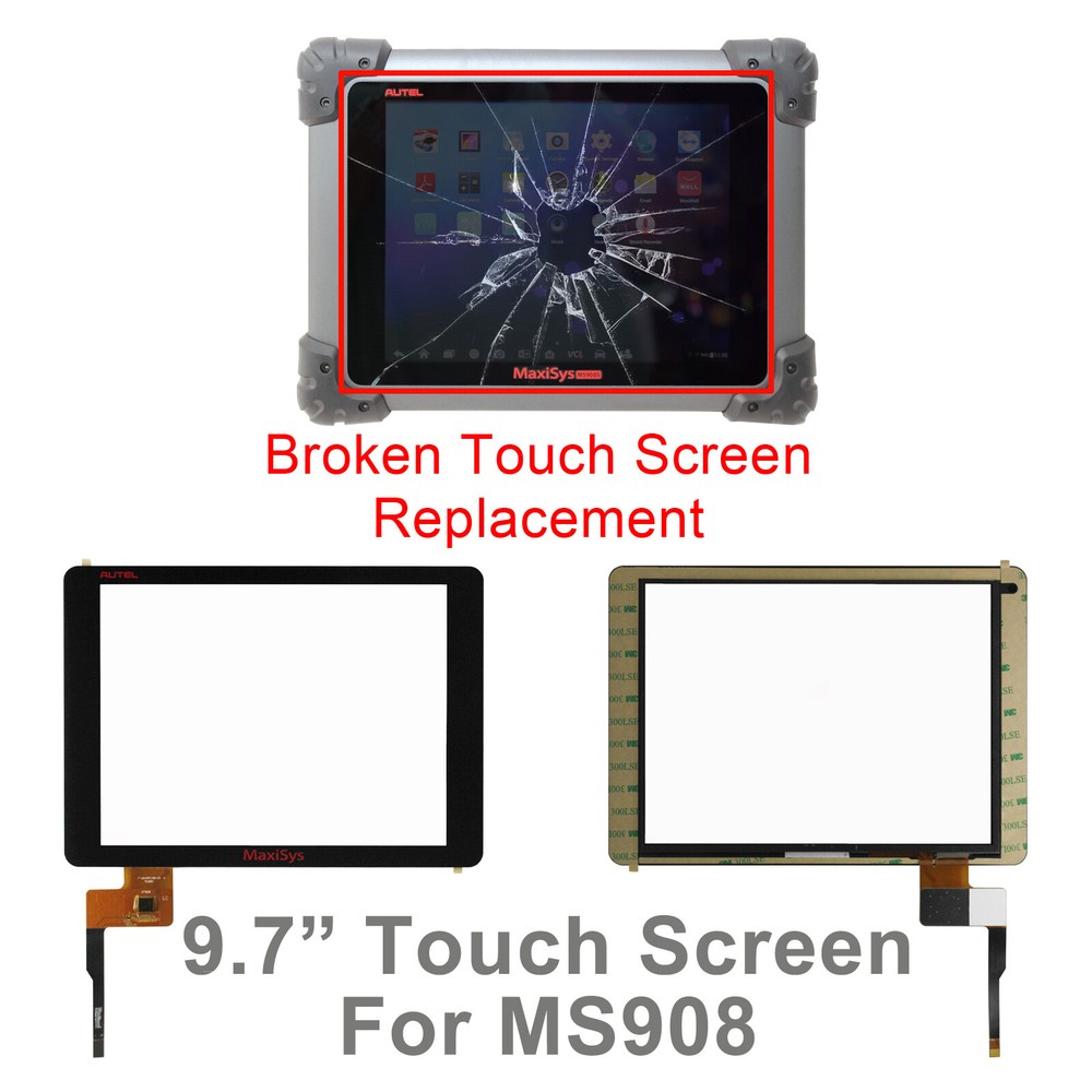 Touch Screen Panel Digitizer Replacement For Autel MaxiSys MS906 MY908 MS908 Pro