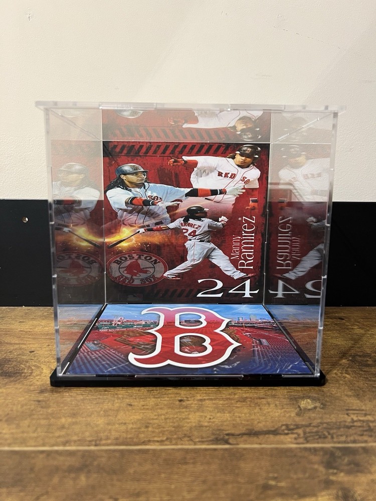 Manny Ramirez Custom Mini Helmet Display or Card Display - Red Sox