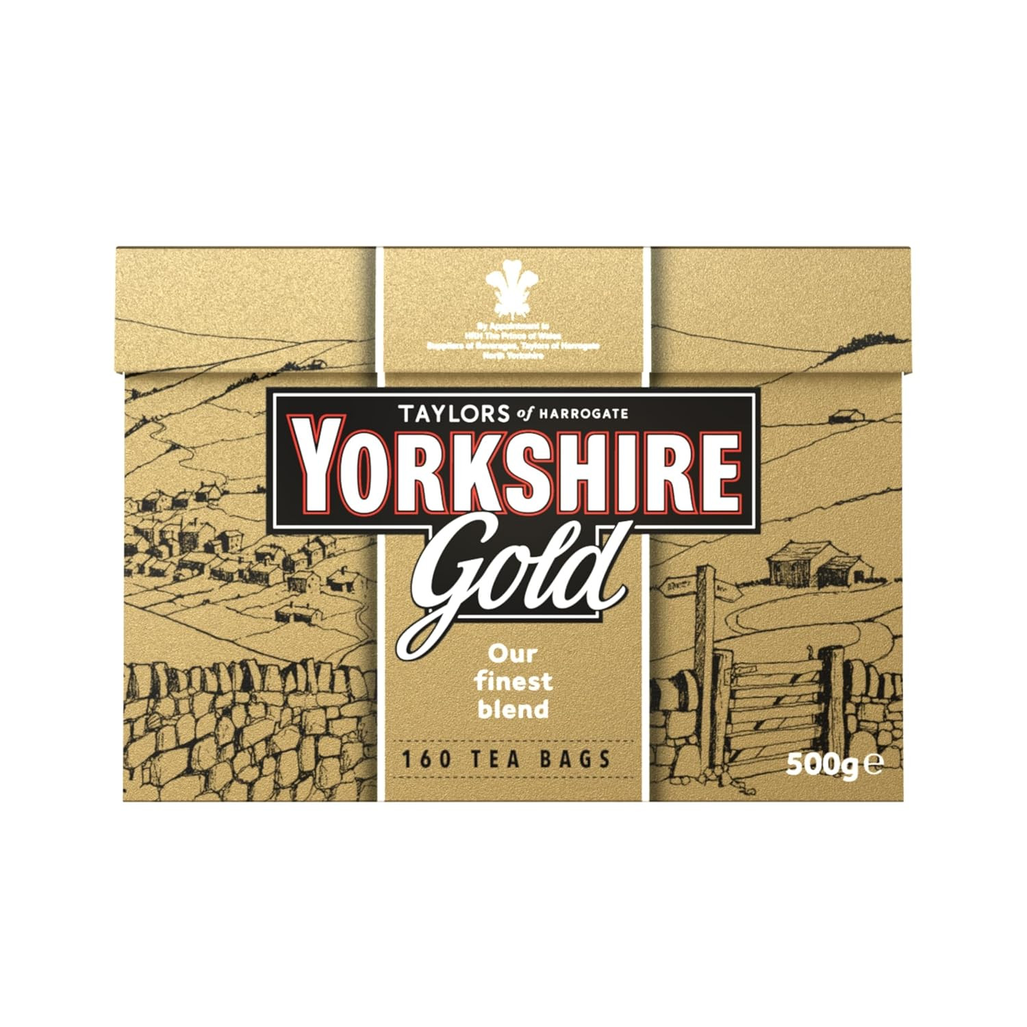 Yorkshire Tea, Gold, Pillow Tea Bags, 160 Count (Pack of 1), Premium Blend, Rich