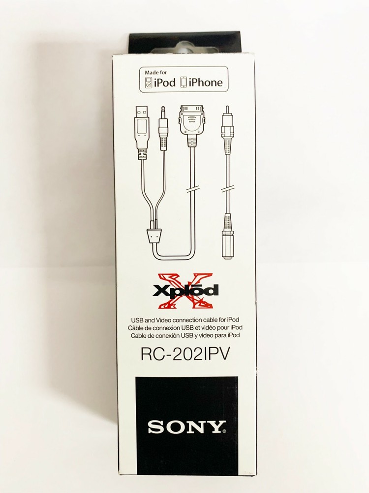 Sony Rc-202IVP USB and Video Connection Cable for iPod / iPhone