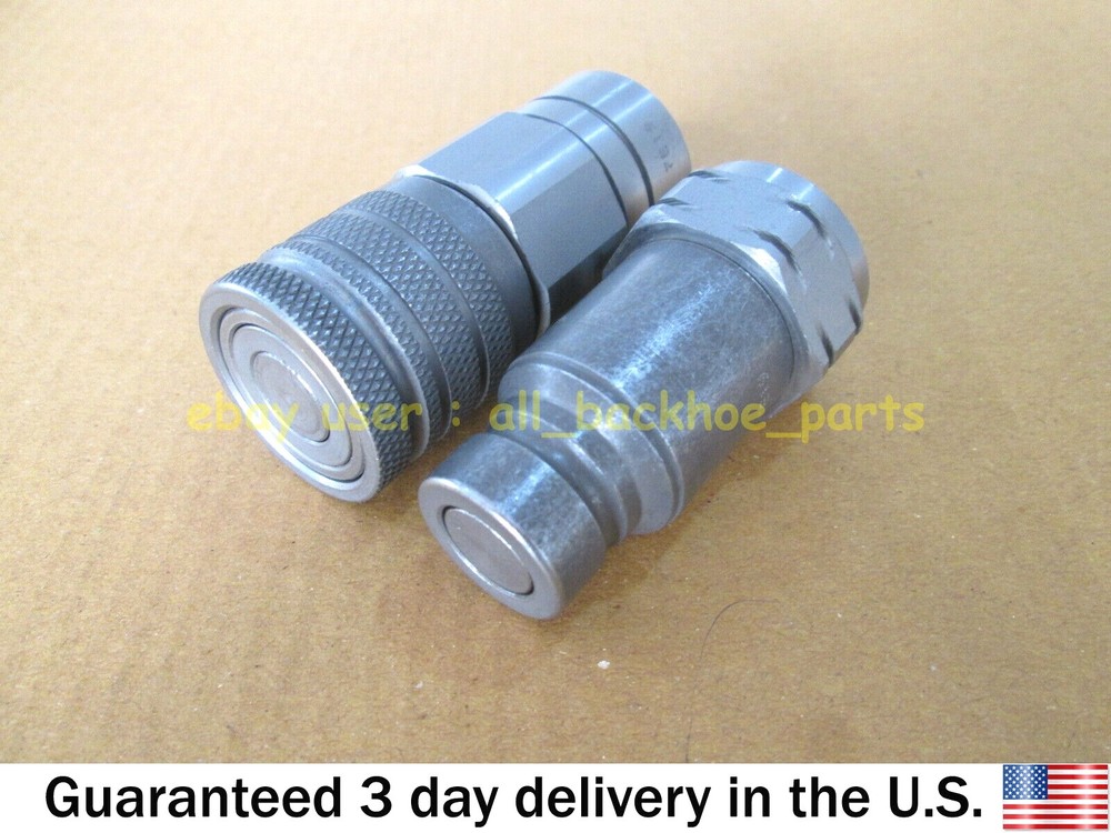 JCB BACKHOE - 1/2" BSP QUICK RELEASE COUPLING W. ADAPTORS (45/910400 45/910500)