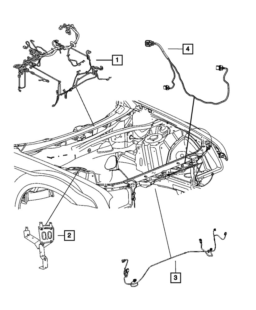 Genuine Mopar Front End Lighting Wiring 68259674AB