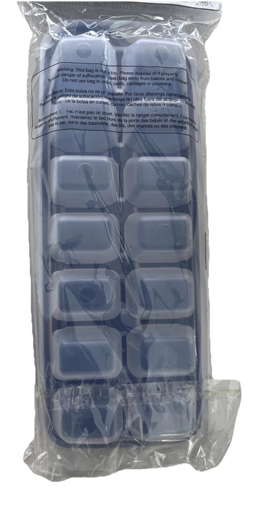 EVRIHOLDER Ice Tray Freezer easy stack store no odor spill Cubes Fridge