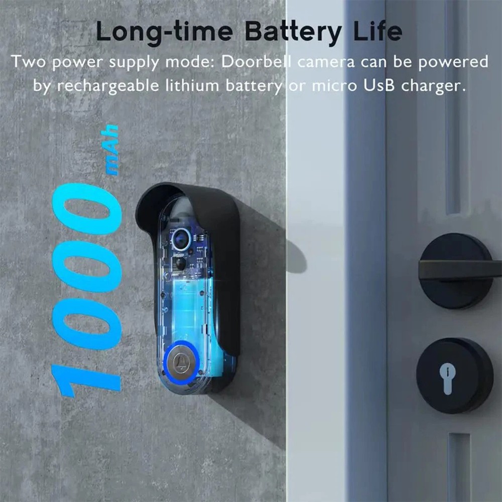Smart Wireless WiFi Doorbell Camera Phone Door Ring Video Intercom Security Bell