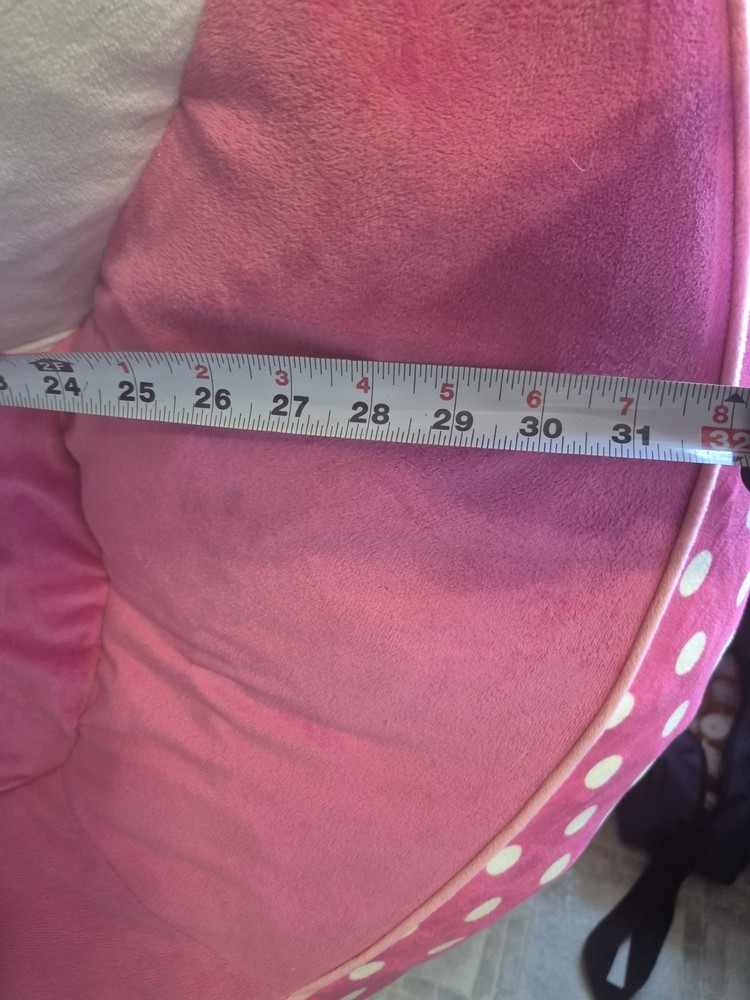 Hello Kitty Plush Beanbag Chair Super Soft Micromink Pink Polka Dot Kids Teens