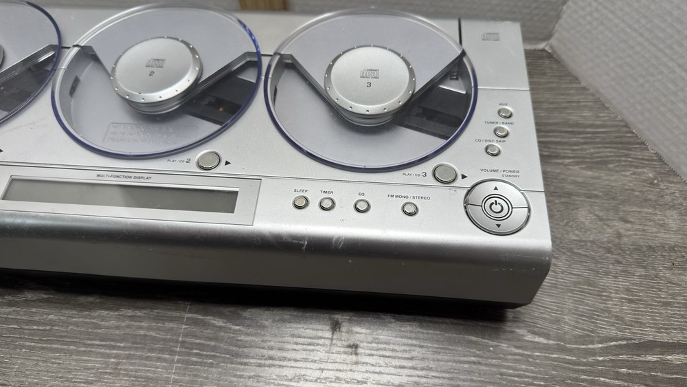 Emerson MS3103 Triple-Play Linear 3CD Changer With Malfunctions READ DESCRIPTION