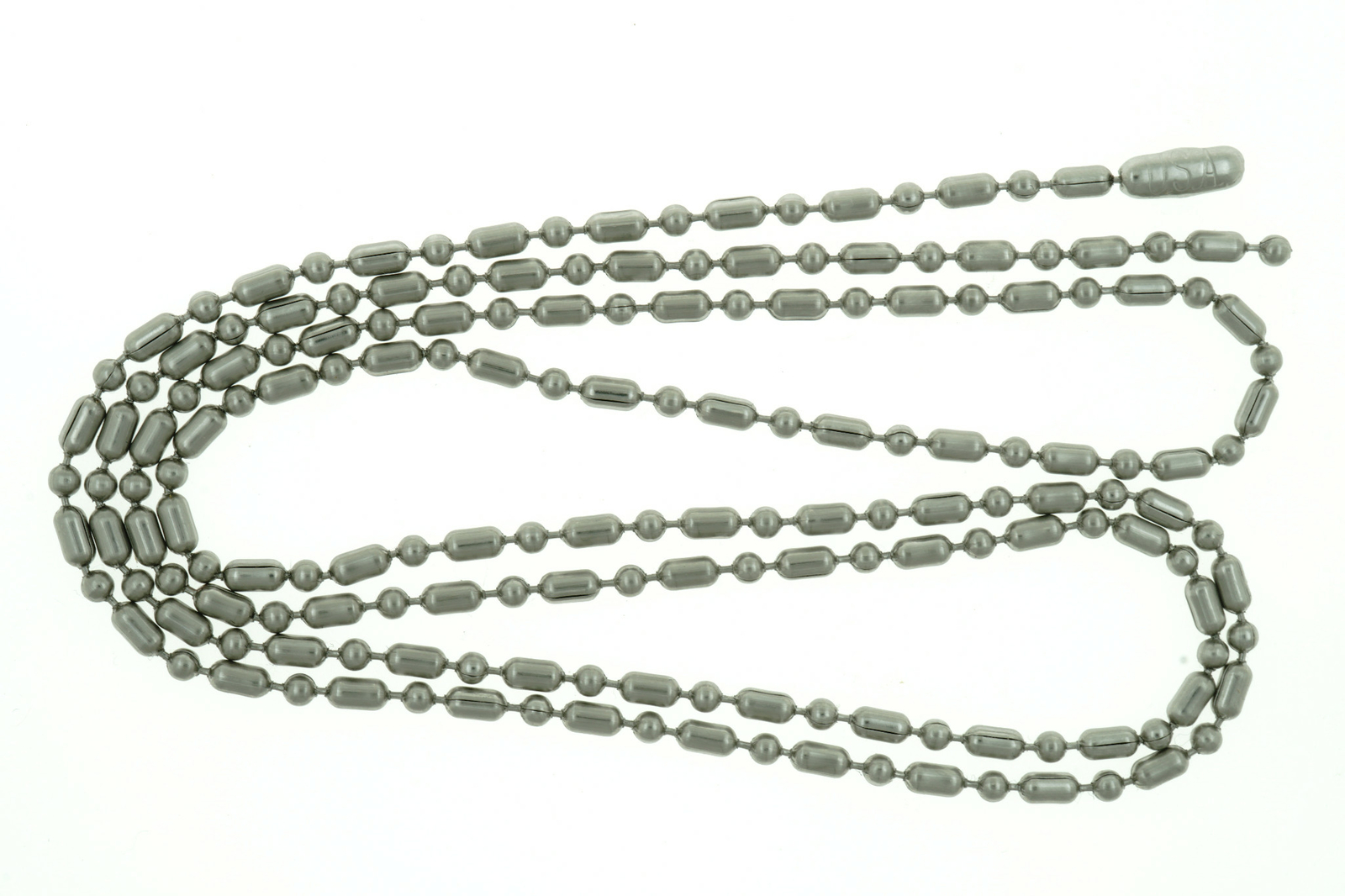 Pack of 2 Stainless Steel Ball-Bar Style Ball Chains w/ Connector 30 Inch Length