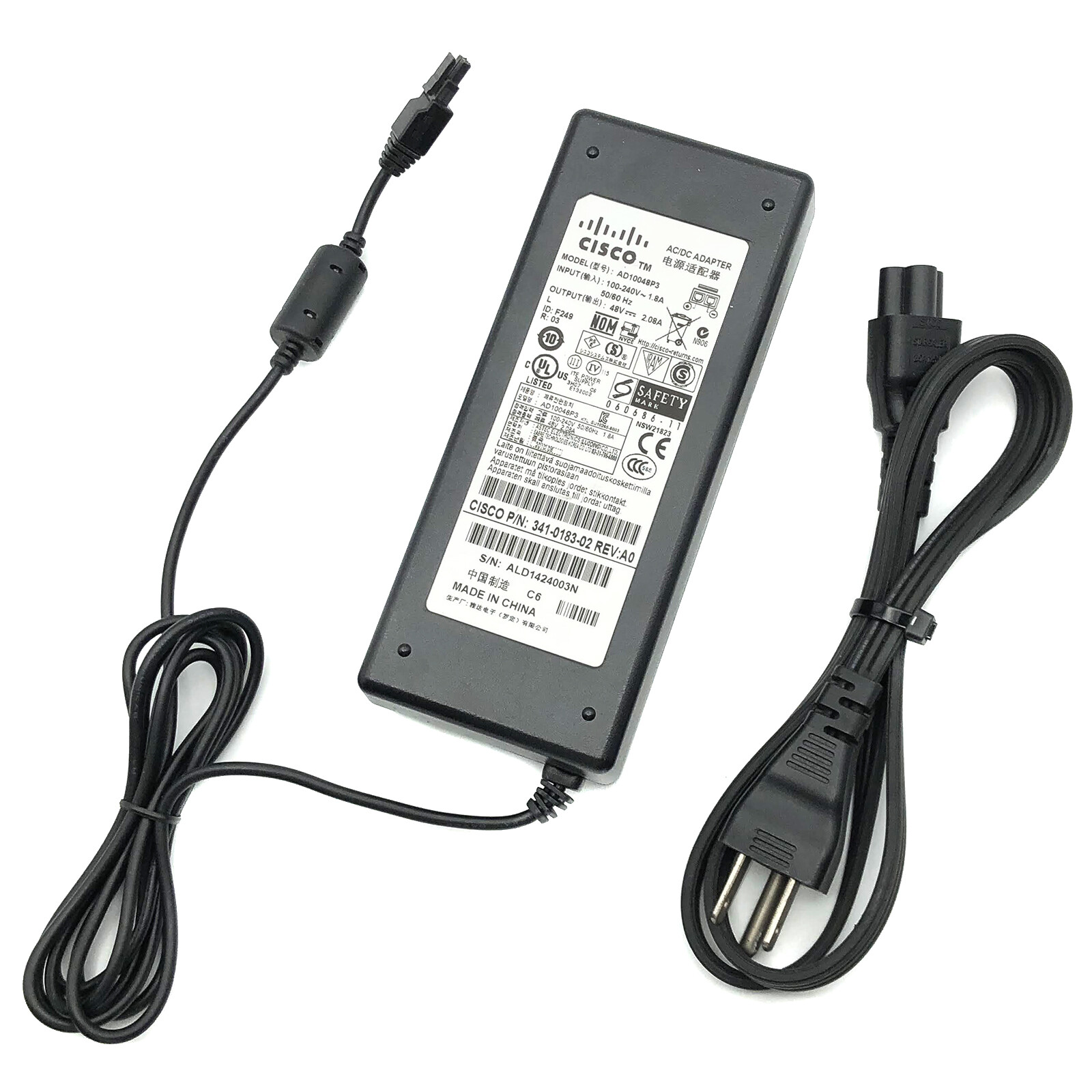 Genuine 48V AC Adapter for Cisco AIR-CT2504-K9 2500 Series LAN Controller