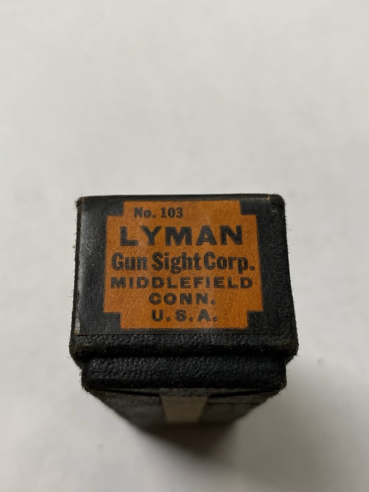 Vintage Lyman Sight Box With Extras