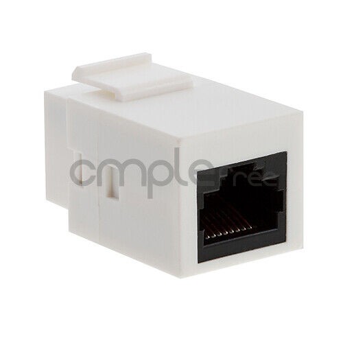 CAT5e Inline Keystone Jack White Coupler Type CAT5 RJ45