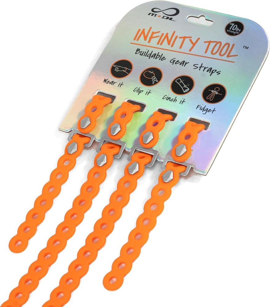 Infinity Tool™ 2.0 Modular Straps 4-Pack Flexible Multi-Tool Gear Strap Wearable