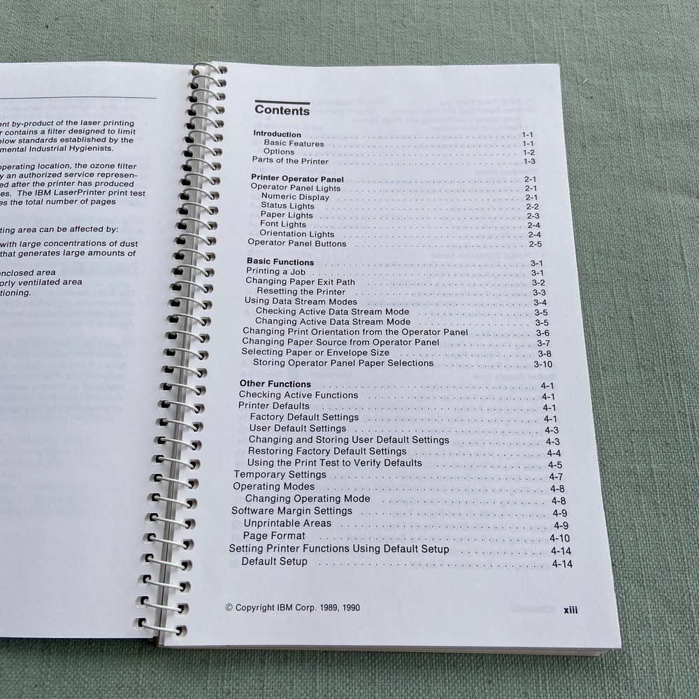 IBM Book Laser Printer Technical Reference 2380 2381 Users Guide Manual 1st Ed.