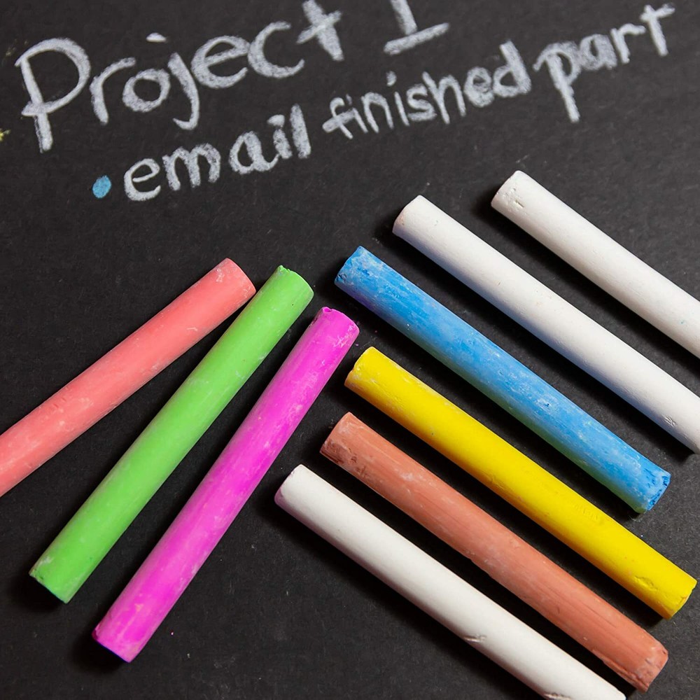 3 Pack - Assorted Dustless Chalk Non-toxic Drawing Home school Office