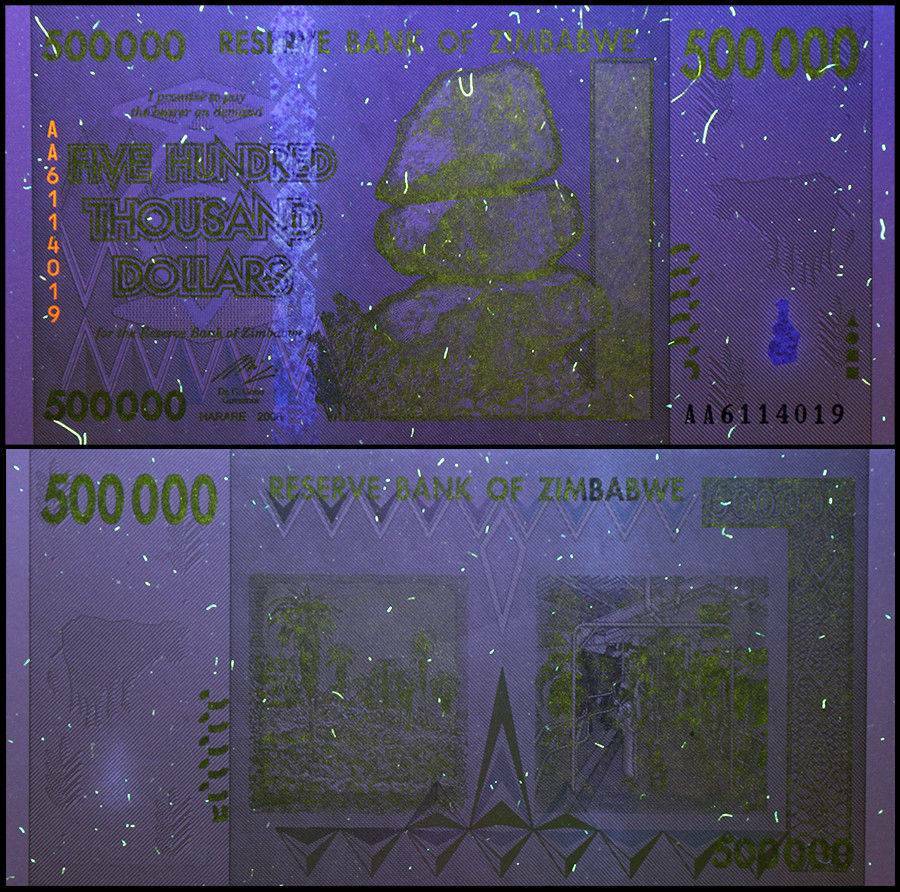 Zimbabwe 500000 Dollars, 2008, P-76a, UNC