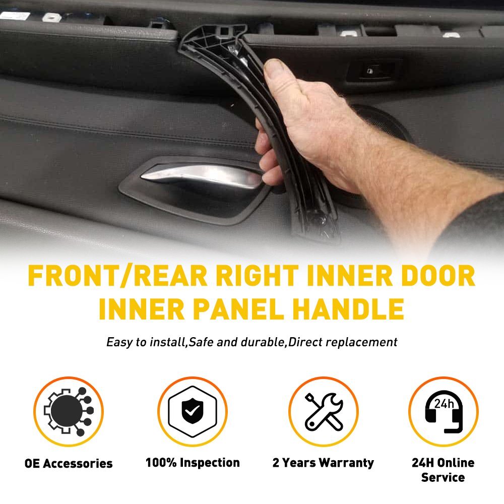 Inner Door Pull Handle For BMW 3 Series E90/E91/E92 Right Passenger Side Black K