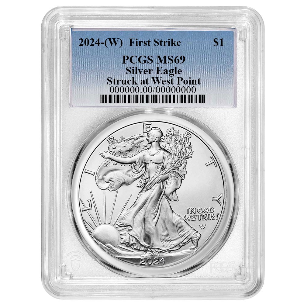 2024 (W) $1 American Silver Eagle PCGS MS69 FS Blue Label