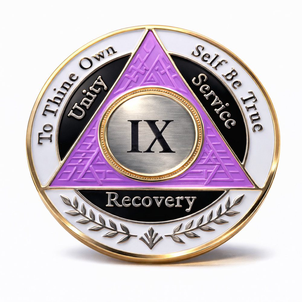 AA Coin - 9 Year - Purple White Black