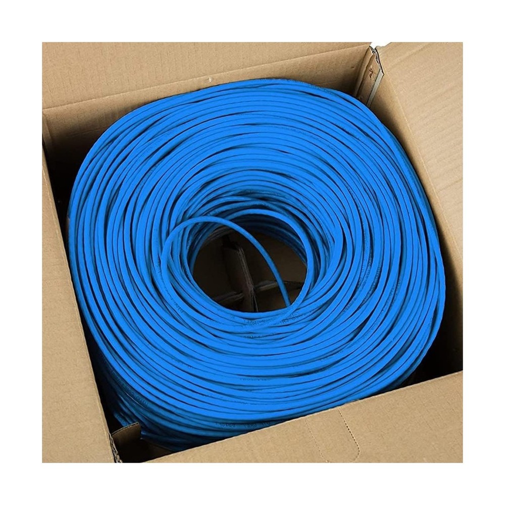 Big-A - Cat6 Plenum Cable 1000ft, Cat 6 Ethernet Cable (CMP) 10 Gigabit Solid...