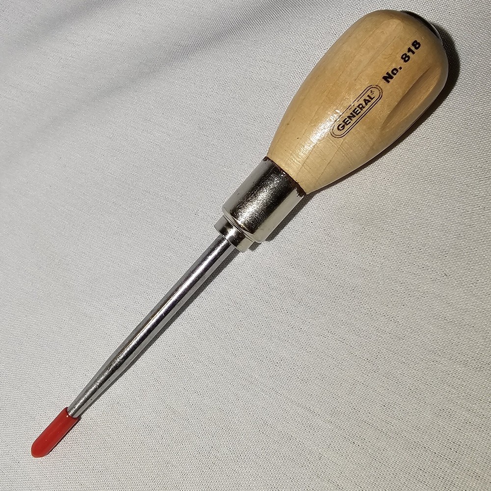 General Tools Scratch Awl Tool with Hardwood Handle - Scribe, Layout Work, & Pie