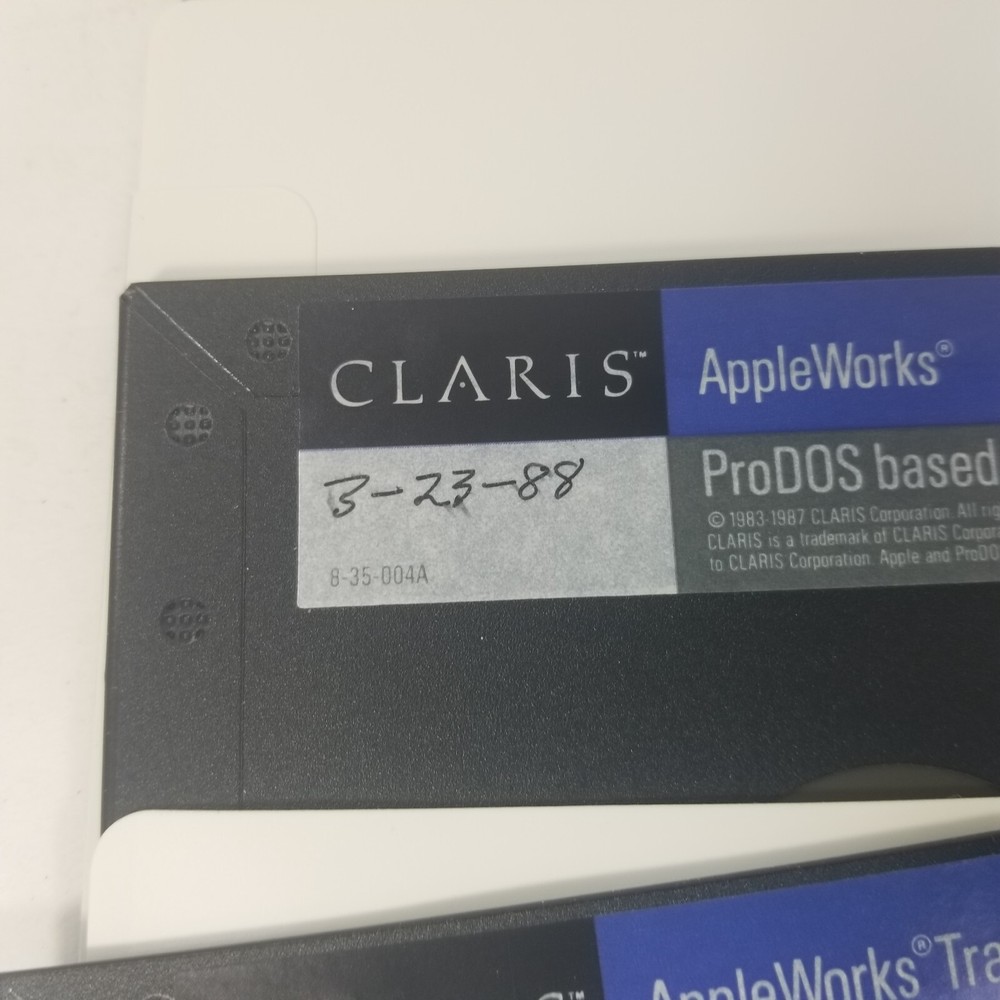 Claris Appleworks Software ProDOS based 5.25 Disks