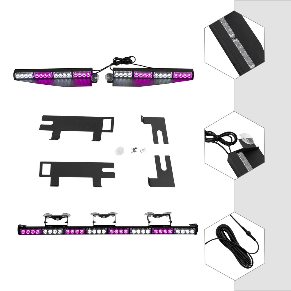 Emergency Rooftop Flash Warning Traffic Advisor Waterproof LED Strobe Light Bar