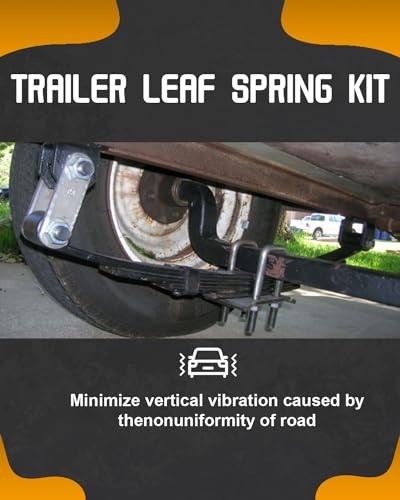 Trailer Leaf Spring Kit 3500lb Single Trailer Axle 4 Leaf Spring Kit with U