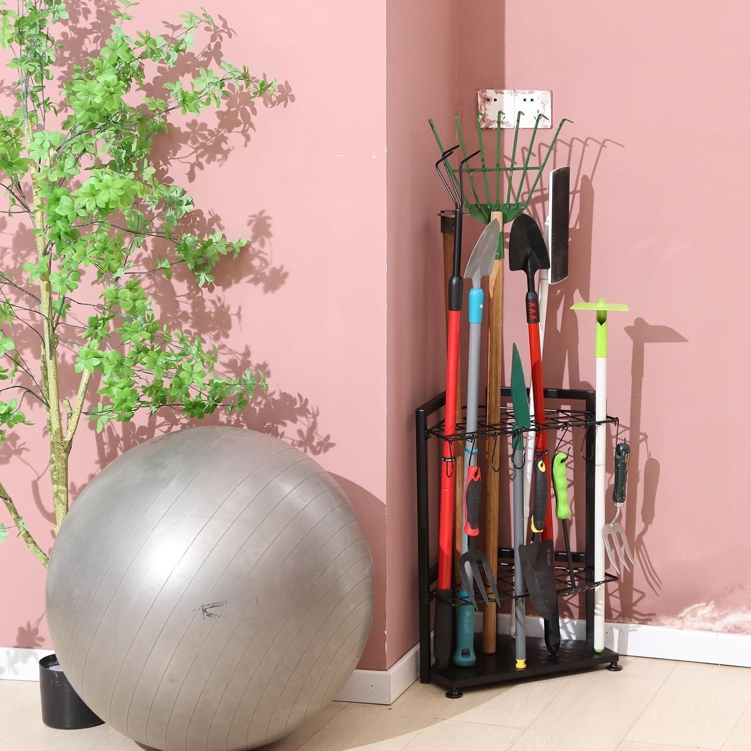 Garden Tool Organizer Heavy Duty,Yard Tool Tower Rack,Garage Storage Organizatio