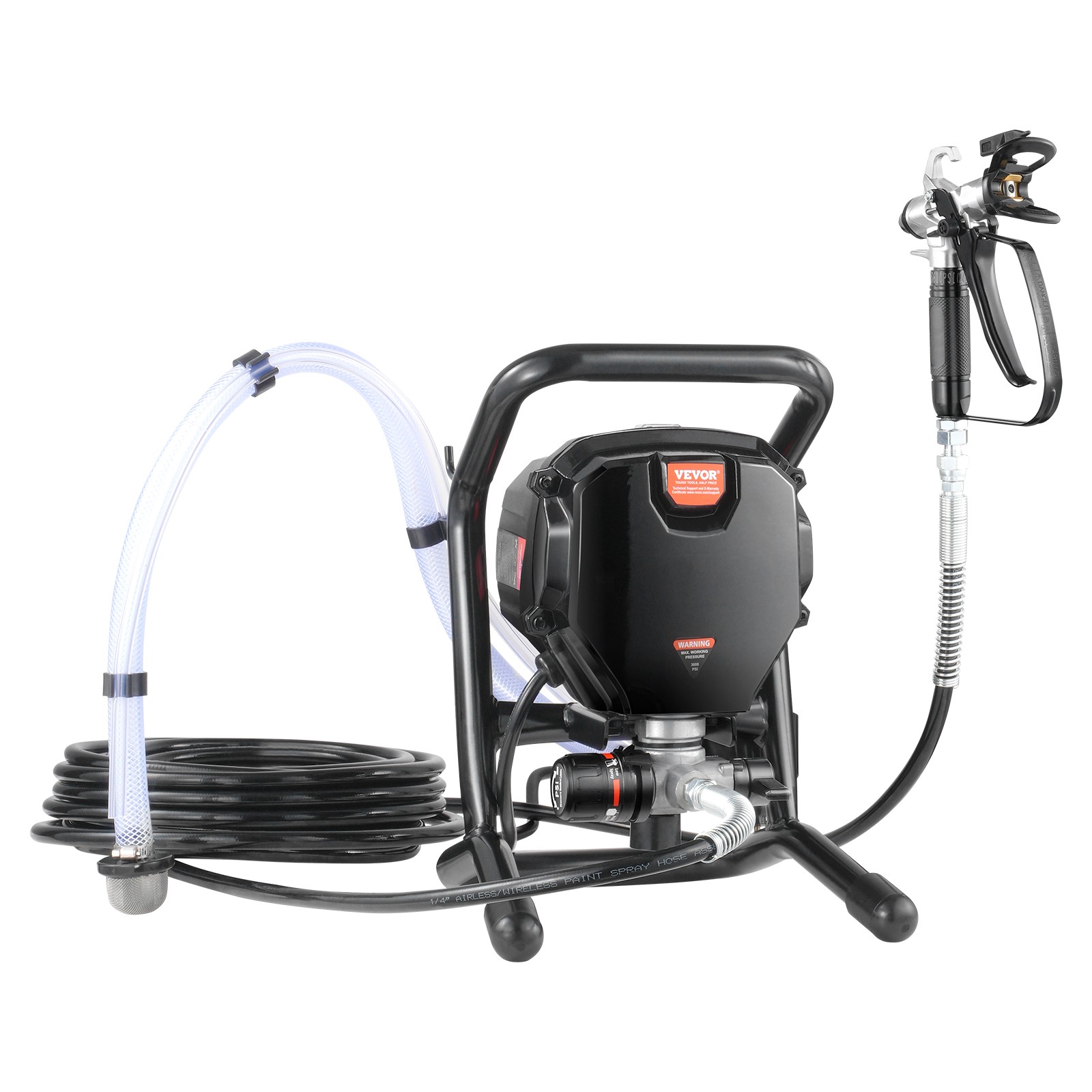 VEVOR Stand Airless Paint Sprayer 750W 3000PSI Electric Airless Sprayer Handheld