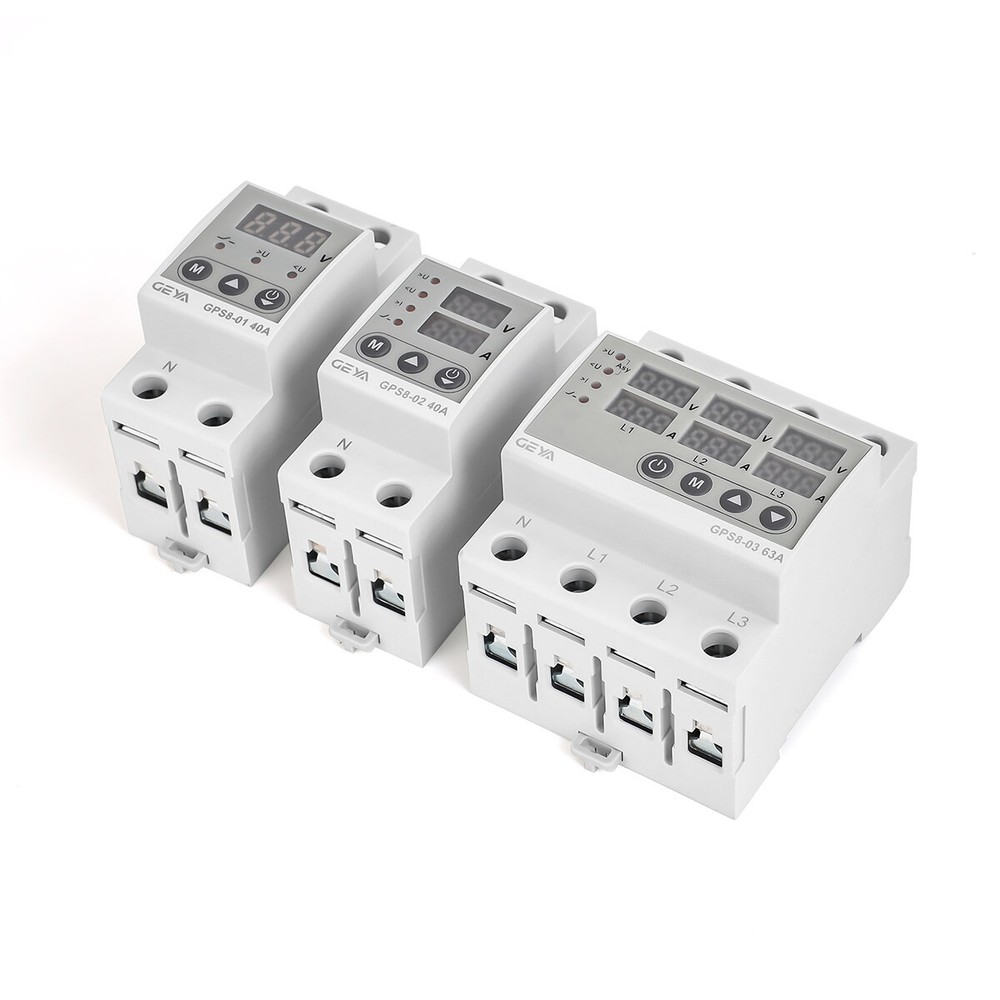GEYA 02U 63A 110V Over Current Protector Over&Under voltage Protective Device