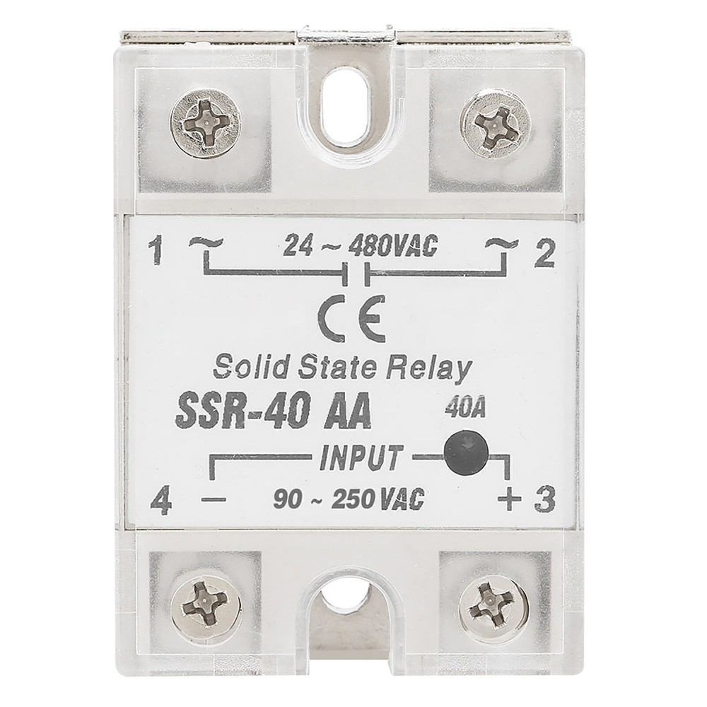 SSr 40AA 40A Solid State Relay Module AC-AC Input 90-250V AC Output 24-480V AC
