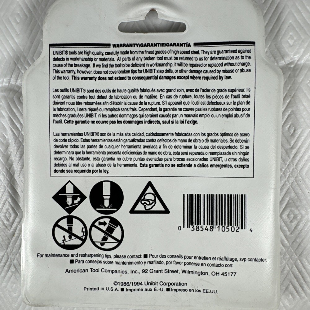 3 Pc. Unibit Step Drill Set