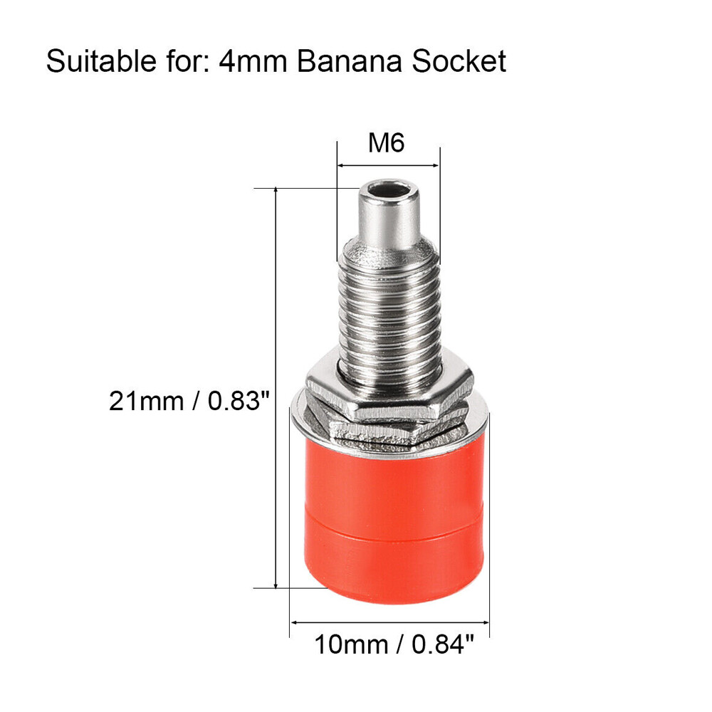 5/10 Pairs Binding Post M6 M8 Thread Amplifier Connector Banana Plug Socket Hot!