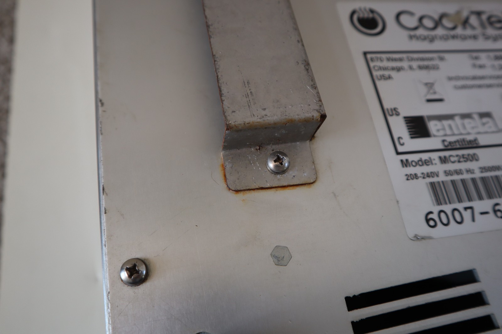 Cooktek MC2500 induction cooktop 208-240V