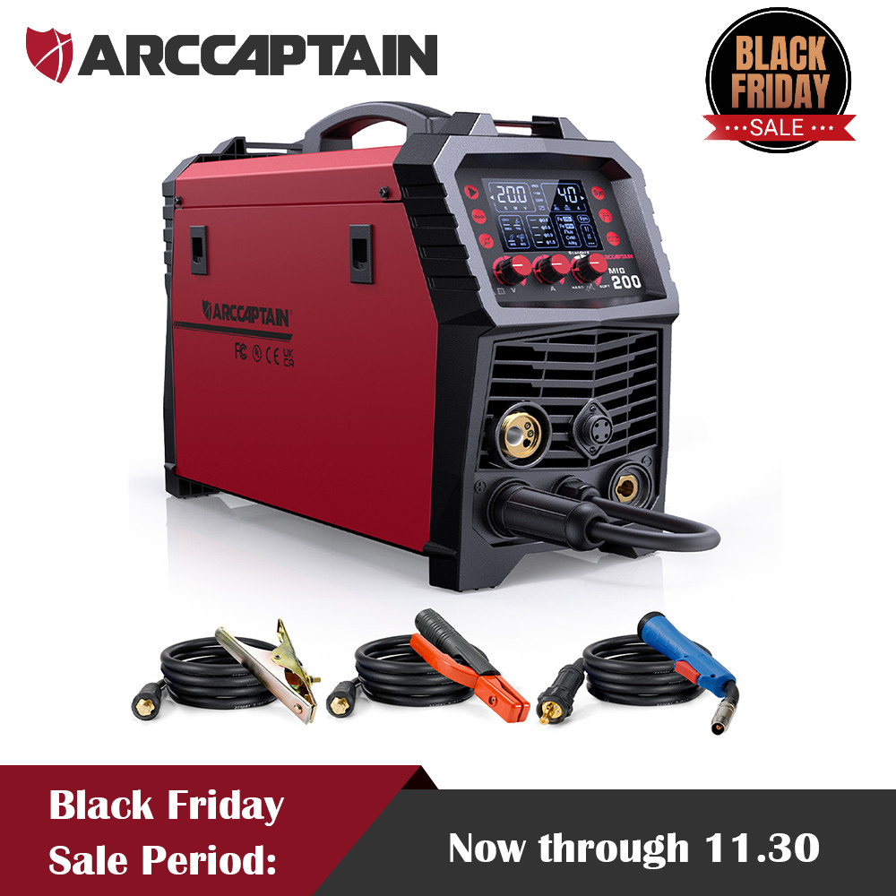 200A MIG Welder 110V/220V Gas/Gasless Flux Core Stick Lift Tig Welding Machine