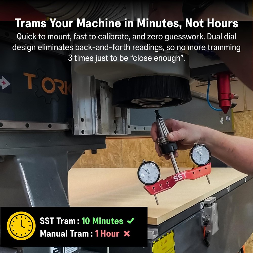SST - Regular Mill & Lathe Tramming System - Tram, Align, & Square 1/2" Shank