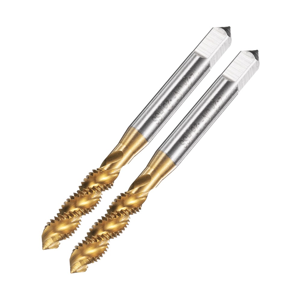 2pcs - Spiral Flute Thread Taps 1/4-28 UNF 2B Machine Threading Tap Bit Titanium