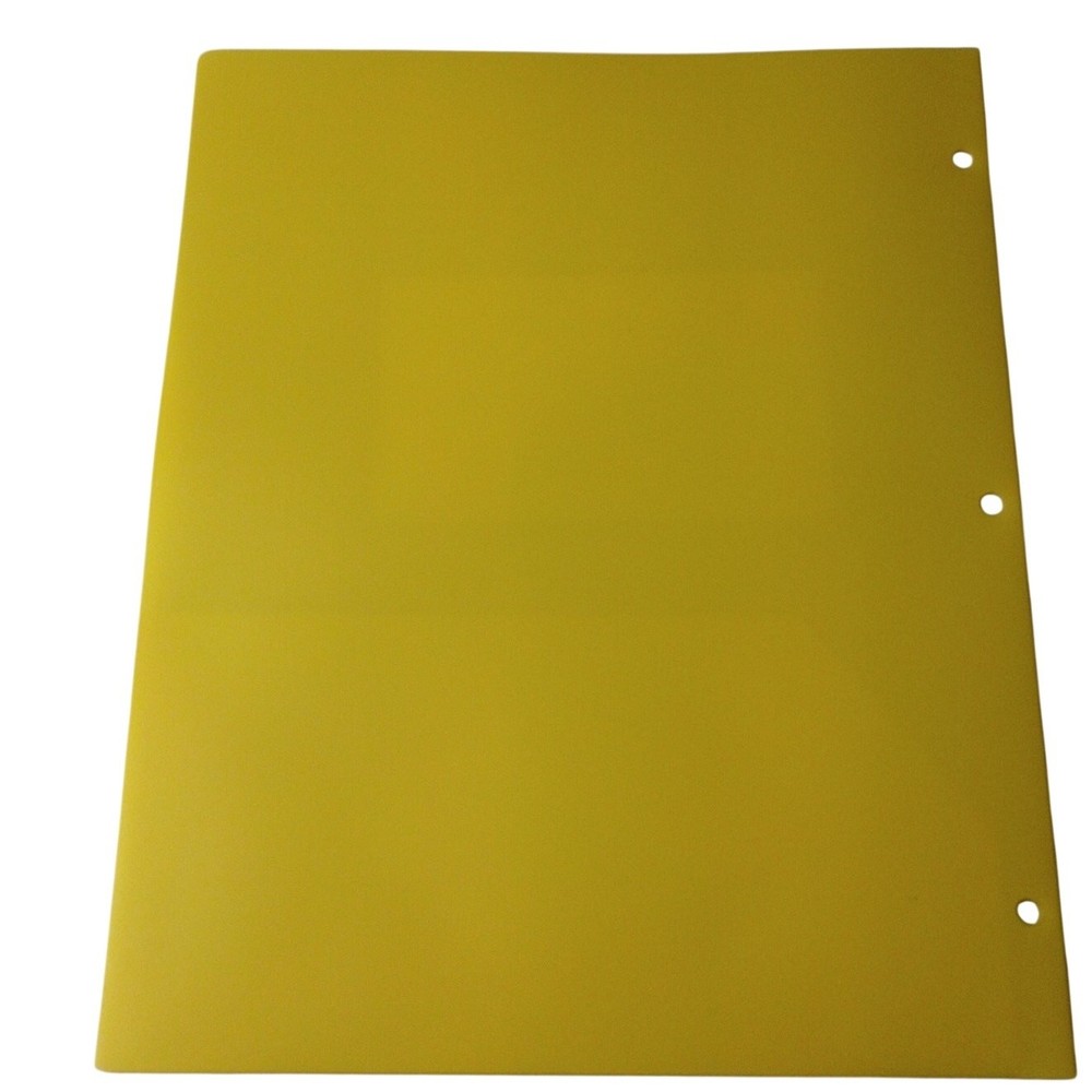 12-Pack - 2‑Pocket 3‑Hole Punch Plastic Folder – Yellow – 12‑Pack