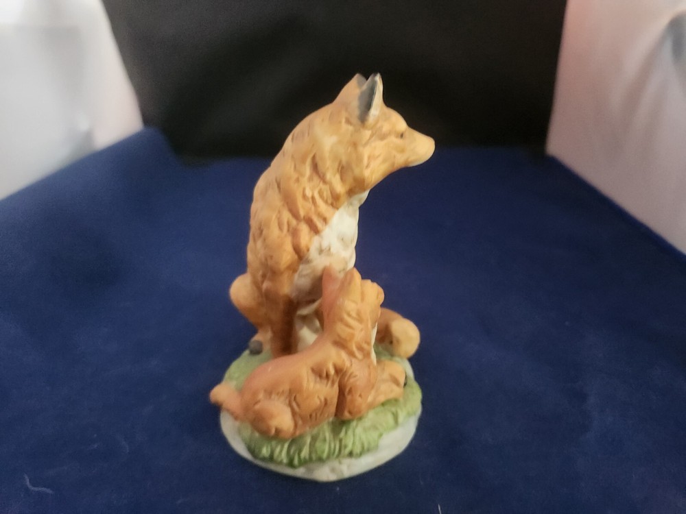 Vintage Fox And Kit Figurine