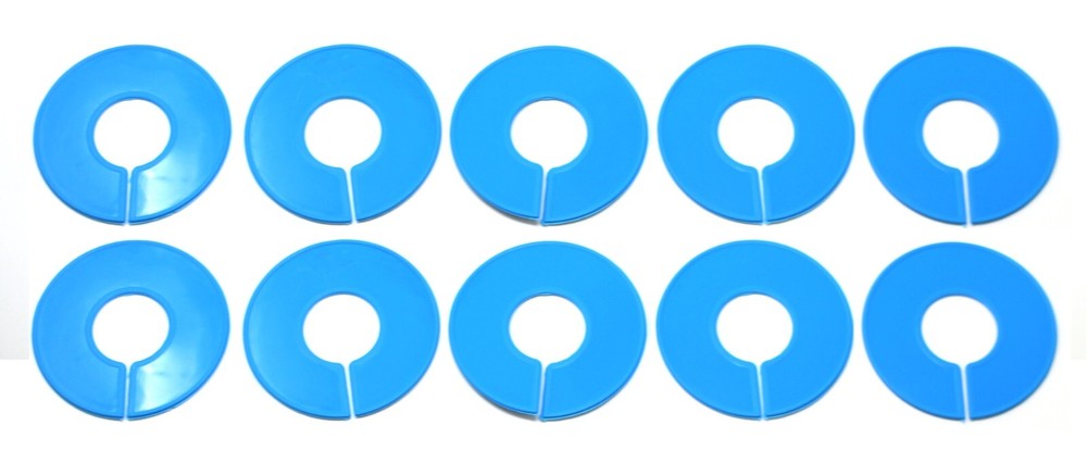 Plastic 10 Clothing Blue Blank Size Rack Ring Divider