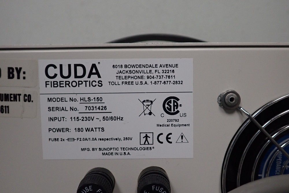 ESI Electro Surgical Cuda Fiberoptics Model HLS-150 Halogen Light Source