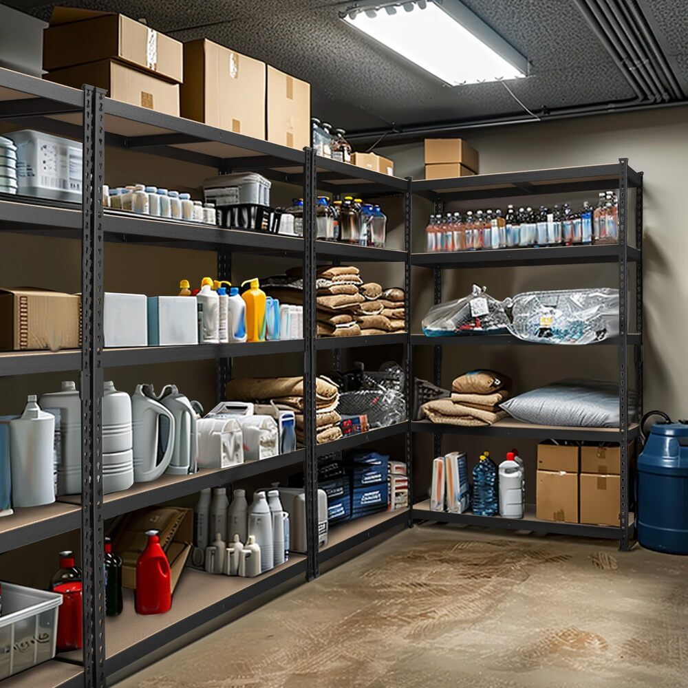 WORKPRO 5Tier Steel Shelving Storage Unit 35-3/10"x17-1/2"x 72" Heavy Duty Shelf