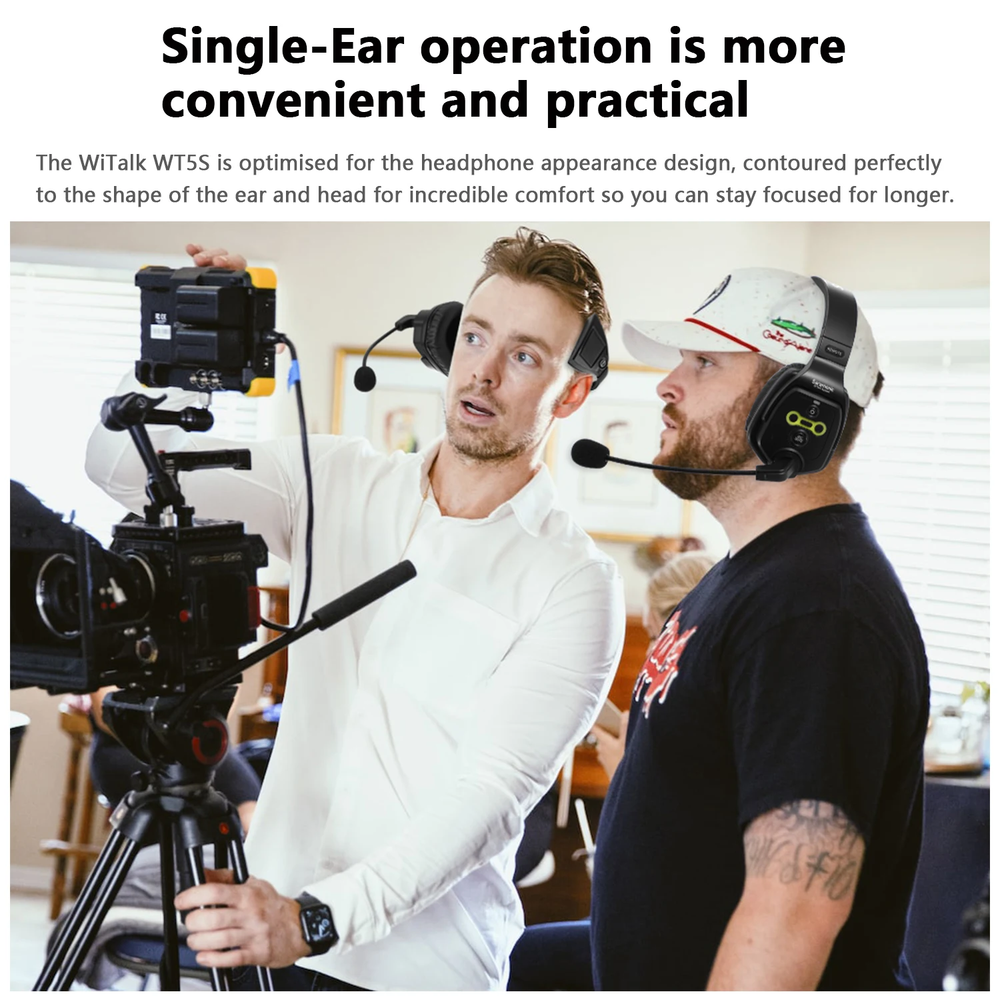 Saramonic WiTalk WT5S Full-Duplex 400m Wireless Intercom Headset System 5-Person