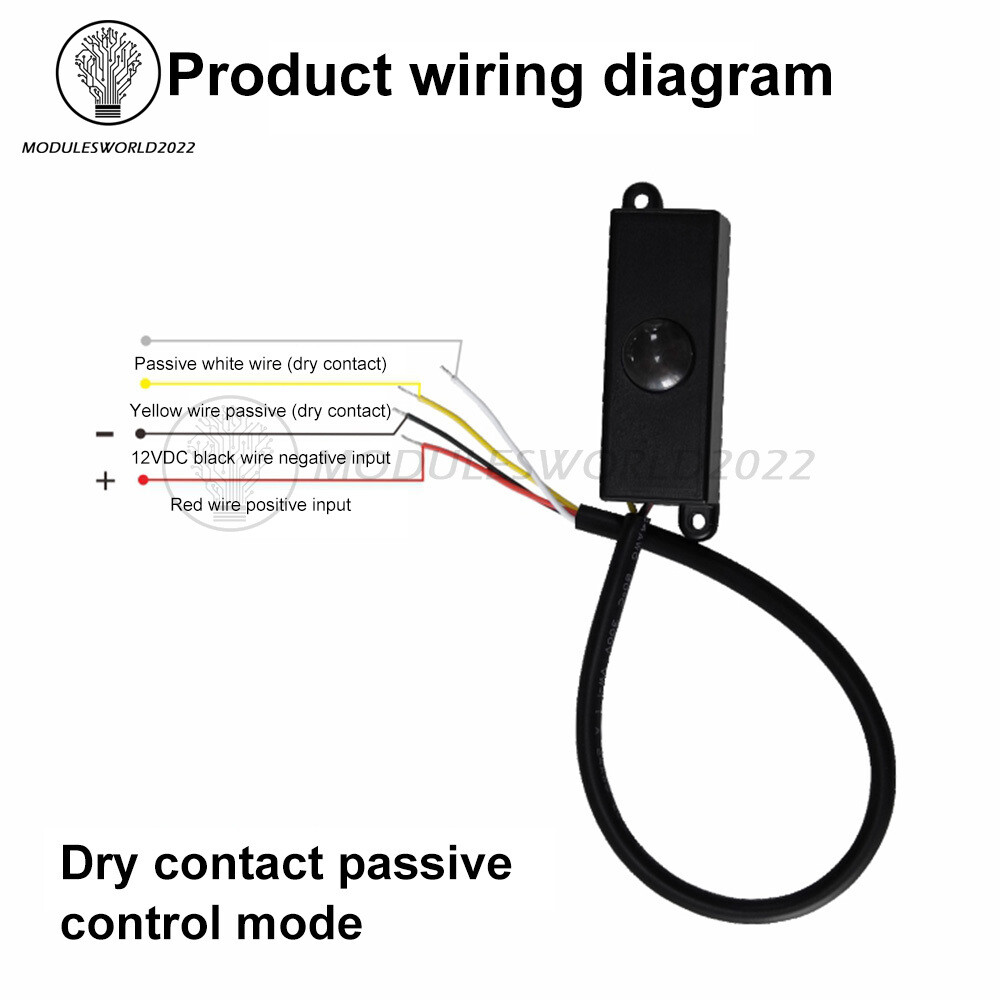 12V Silent Switch Relay Dry Contact Normally Open Infrared Motion Sensor Switch