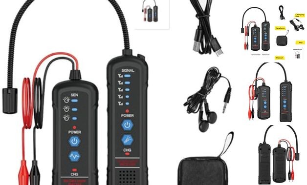 Underground Wire Locator and Cable Tracker Kit, Professional Wire Finder with