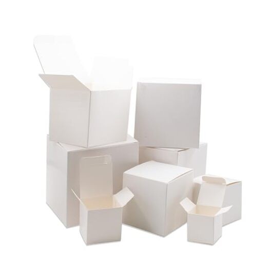 8 PCS Nesting Gift Boxes Assorted Size (1.2'' -4'') Prank Surprise White
