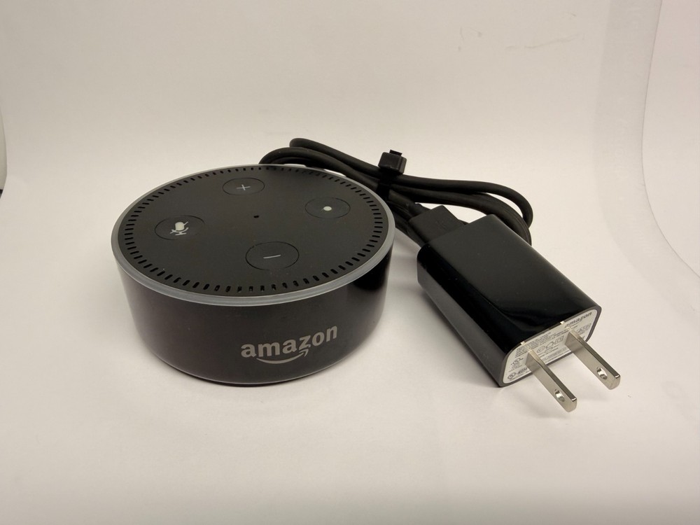 Amazon Echo Dot (2nd Generation) Smart Speaker - Black - Tested Working