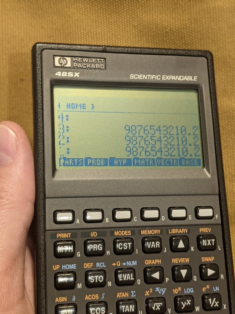 HP 48SX Scientific Expandable Calculator With Case Missing 1 Vertical Column