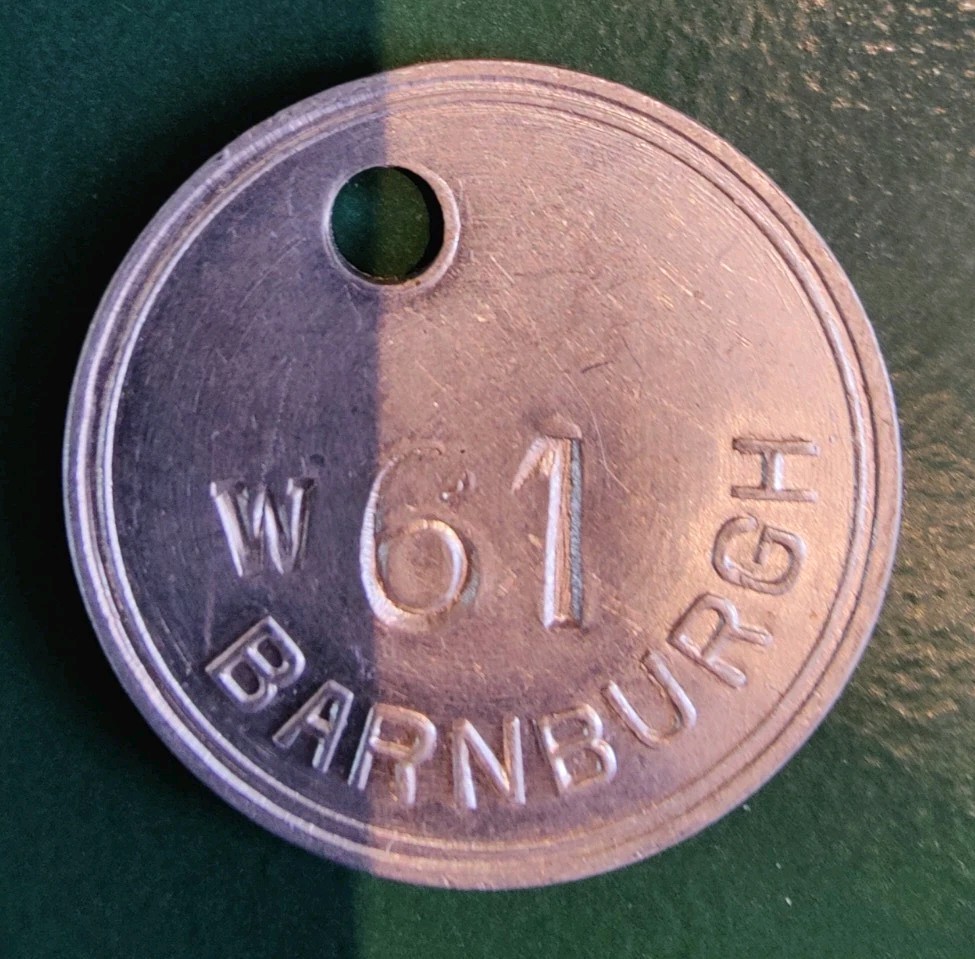 Barnburgh Colliery Pit Check marked w61 Barnburgh