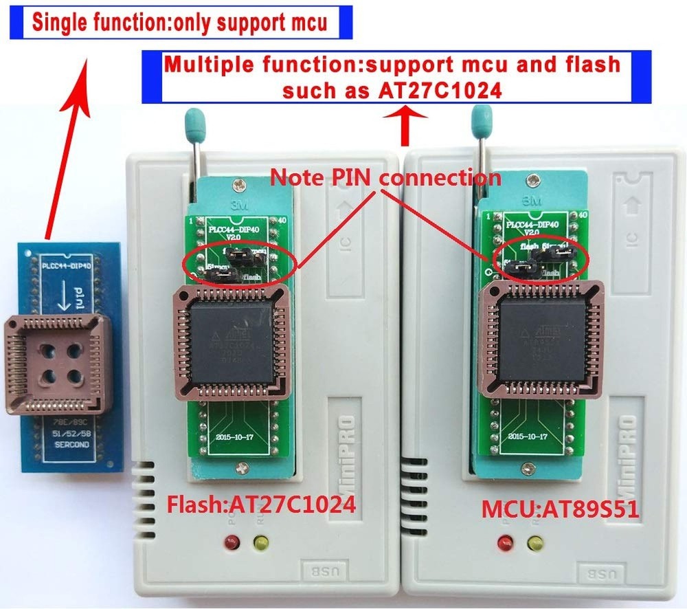 T48 Programmer 8 Adapters Compatible with XGecu T48 USB EPROM Flash BIOS Chip...