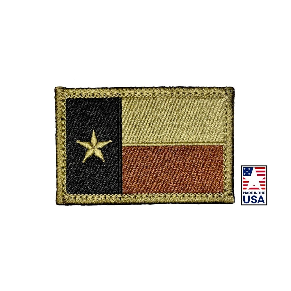 TEXAS FLAG PATCH HOOK BACKING VARIOUS COLORS MADE IN USA